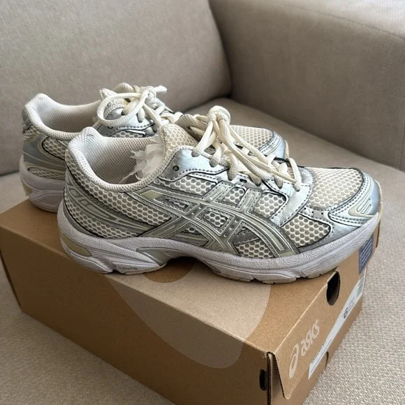 ASICS GEL-1130 in Cream/Pure Silver - Picture 3 of 6